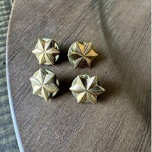 Vtg Lot Of 4 Girl Scouts Membership Stars Pin Gold Tone
